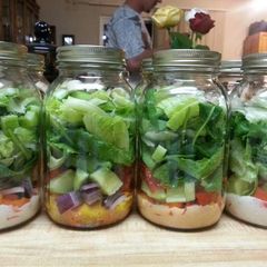 A picture of Make Ahead Mason Jar Salads.