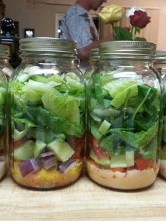 A picture of Make Ahead Mason Jar Salads.