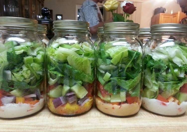 Step-by-Step Guide to Cook Tasty Make Ahead Mason Jar Salads