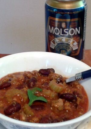 A picture of Debbie'sBeer laced Chilli..