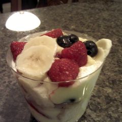 A picture of Berry banana cups.