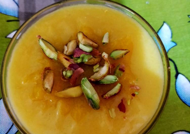 Simple Way to Prepare Super Quick Homemade Mango Firni delight dessert