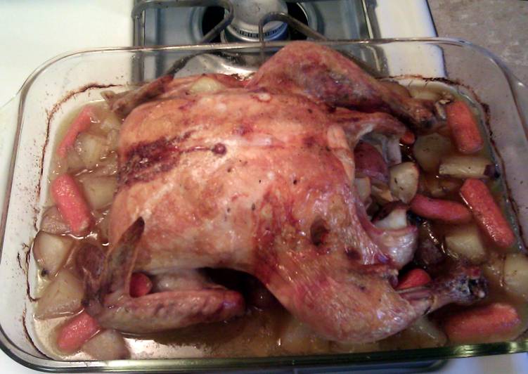 Whole roasted apple & garlic chicken Whole roasted apple & garlic chicken