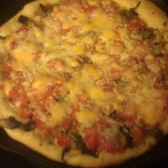 A picture of Just like Lou's Chicago deep dish pizza.
