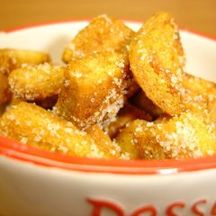 A picture of Bread Crust is Delicious! Crunchy Bite Size Rusk.