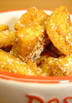 A picture of Bread Crust is Delicious! Crunchy Bite Size Rusk.