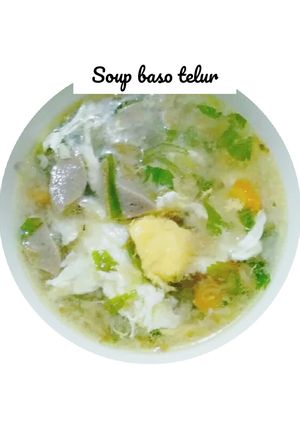 Foto resep Soup Bakso telur