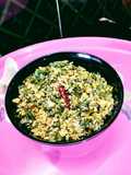 Drumstick Saag with Moong dal and grated Coconut