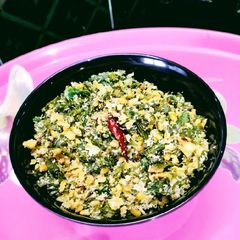 Drumstick Saag with Moong dal and grated Coconut A picture of Drumstick Saag with Moong dal and grated Coconut.