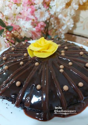 عکسی از دستور کیک شکلاتی تابه ای آسان