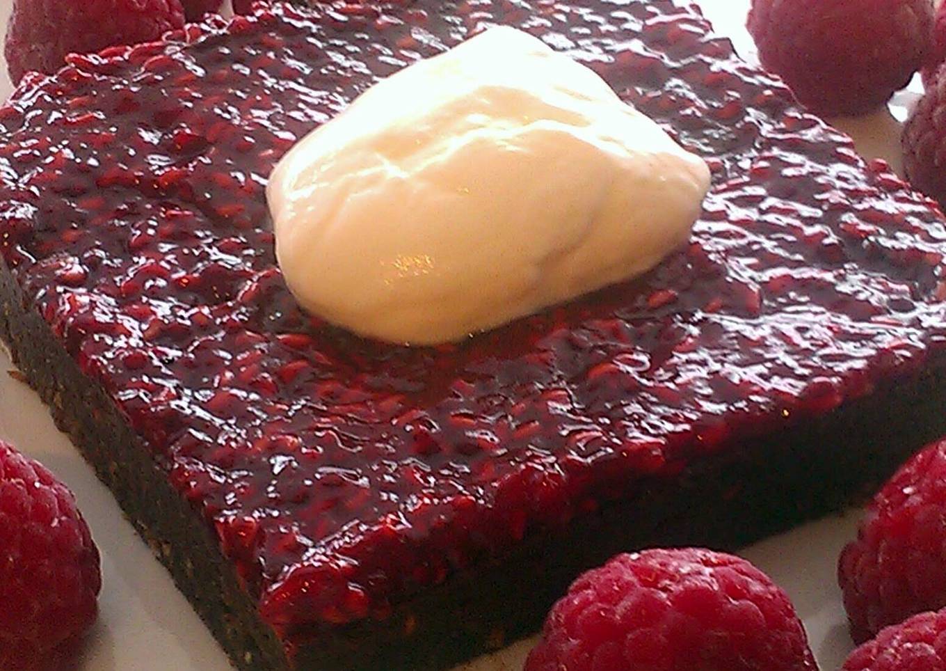 Recipe of Any-night-of-the-week Vickys Double Chocolate & Raspberry
Squares GF DF EF SF NF VEGAN