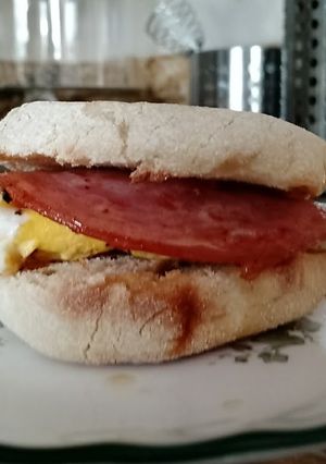 A picture of Ham & Egg Breakfast Sandwich.