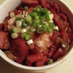 A picture of Bill's Red Beans and Rice.