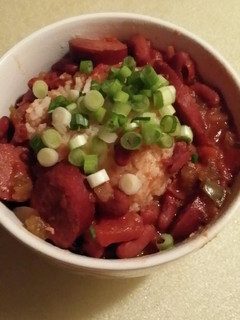 A picture of Bill's Red Beans and Rice.