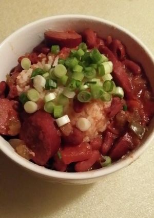 A picture of Bill's Red Beans and Rice.