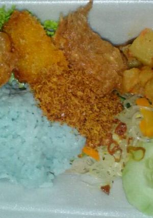 Foto resep Nasi Bunga Telang aroma Pandan