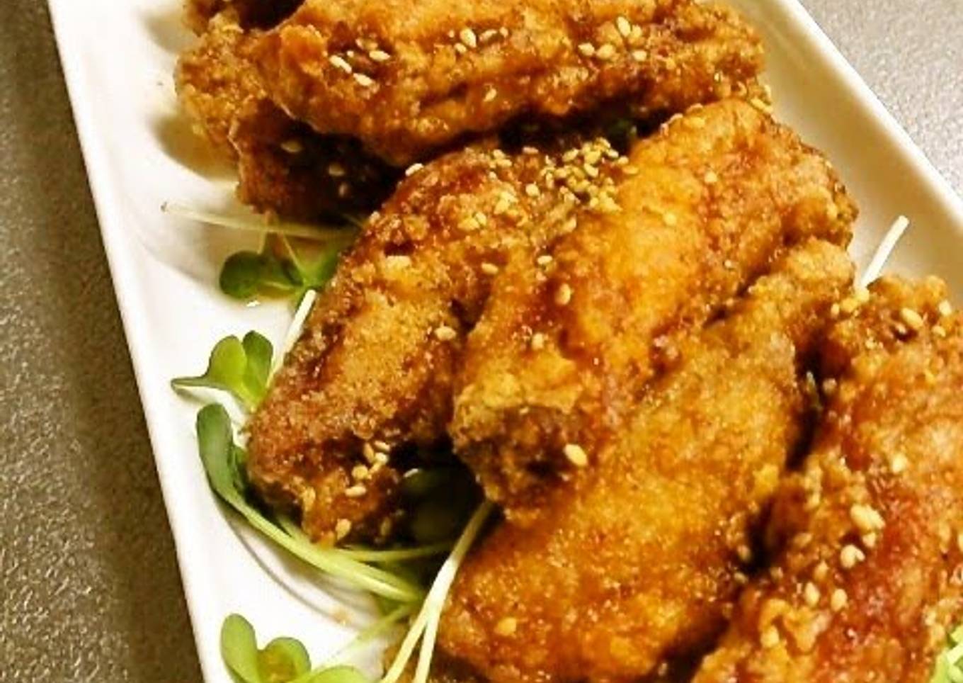 Easiest Way to Prepare Ultimate Chicken Wing Karaage with Sweet & Spicy
Sauce