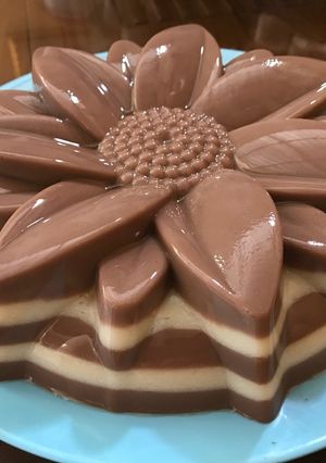 Foto resep Puding lapis coklat vanila