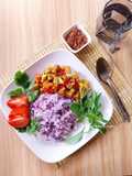 Nasi Ubi Ungu + Oreg Tempe Brumkol