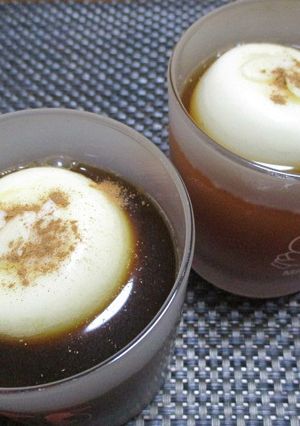 A picture of Single-Serve Iced Coffee with Mochi Ice Cream.