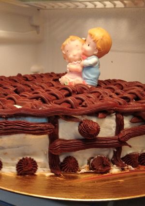 Foto principal de Tarta de nata y chocolate corazón 💓💓