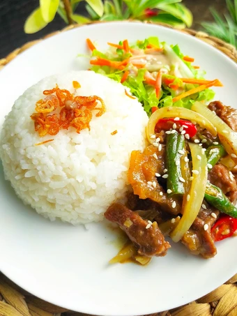 Langkah Gampang Menyiapkan Resep 226. Sapi Lada Hitam Saori Anti Ribet, Menggugah Selera