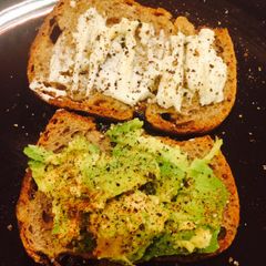 A picture of Goat Cheese And Avocado Tartines.