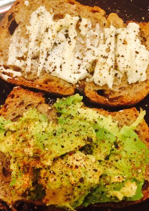 A picture of Goat Cheese And Avocado Tartines.