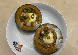 南瓜🎃蝦仁蒸蛋（電鍋料理）