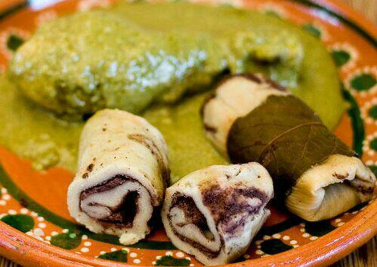 Tamales de frijol negro