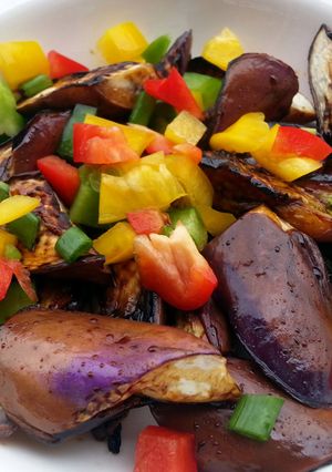 A picture of LG PAN GRILL TERIYAKI EGGPLANT.