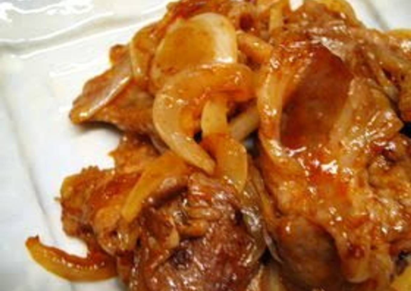 Easy Pork Chops (Pork with Ketchup Sauce)