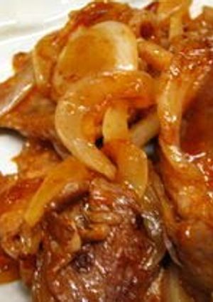 A picture of Easy Pork Chops (Pork with Ketchup Sauce).