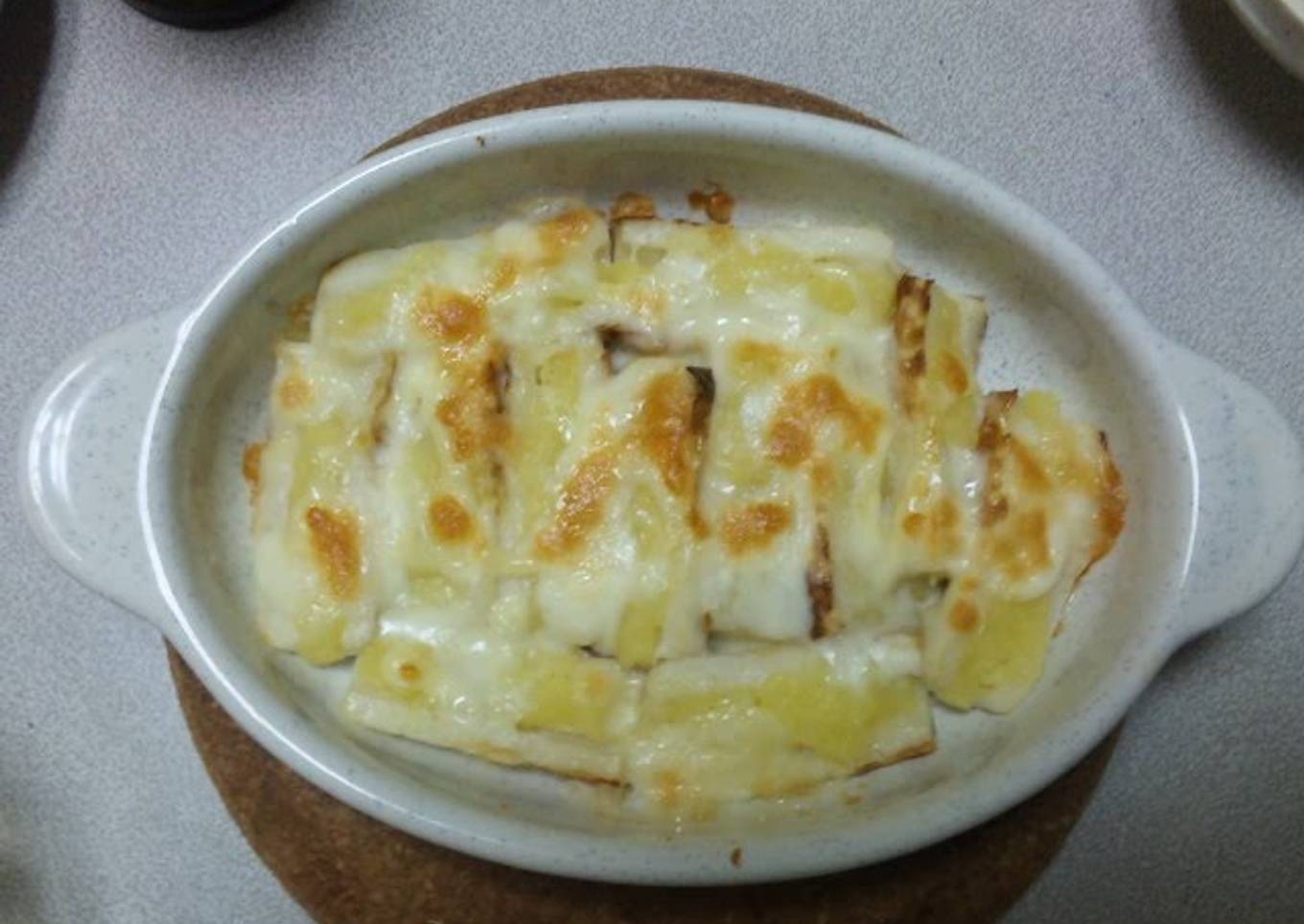 Chikuwa Fishcake and Potato Oven Bake