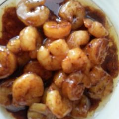 A picture of Sweet soy orange shrimp.