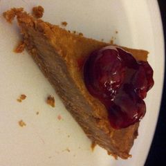 A picture of Sea Salt Chocolate Caramel Cheesecake.