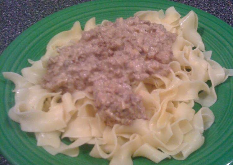 Recipe of Homemade Ground Beef Stroganoff