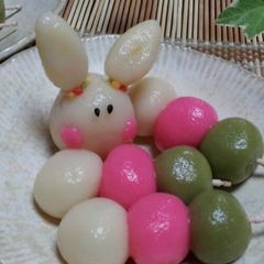 A picture of Healthy Tricolour Dango with Shiratamako and Silken Tofu.