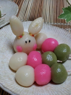 A picture of Healthy Tricolour Dango with Shiratamako and Silken Tofu.