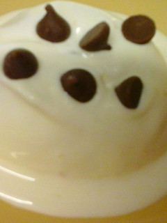 A picture of Irmgards Creamy Lemonade Chocolate Sorbet.
