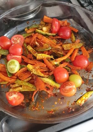 Una foto de Verduritas al horno