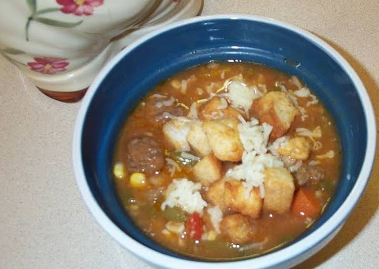 Maggie's Magnificent Meatball Minestrone Soup