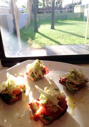 A picture of Vegetarian Mini Bruschetta.