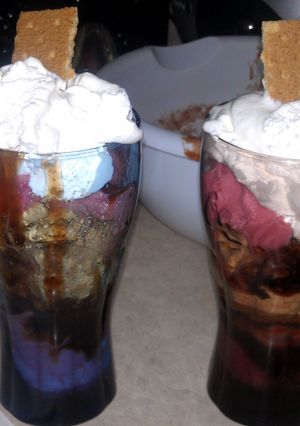 A picture of butterscotch graham parfaits.