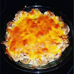 A picture of Cheese & Bacon Stuffed Shrooms.