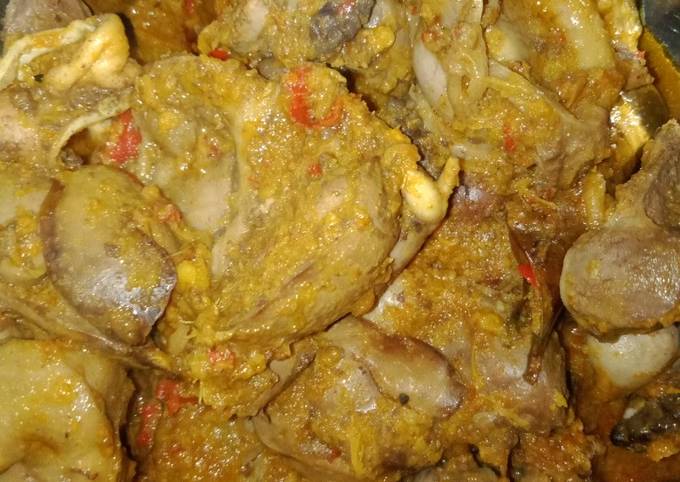 Standar Resep membuat Ati Ampela bumbu Rendang yang nikmat