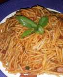 Espaguetis  🍝 con jamón y queso 🧀