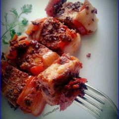 A picture of Schezwan paneer tikka.