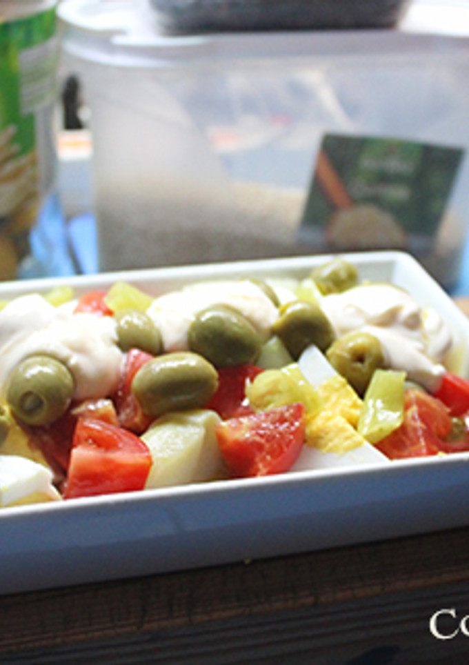 Una foto de Ensalada de queso fresco