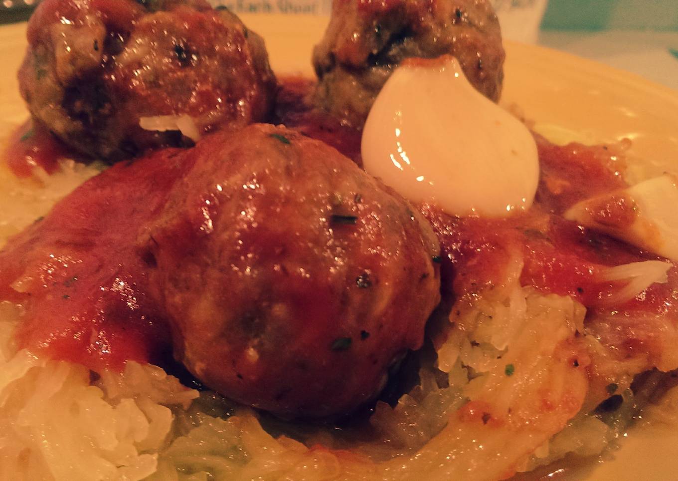 Crockpot Spaghetti Squash & Meatballs